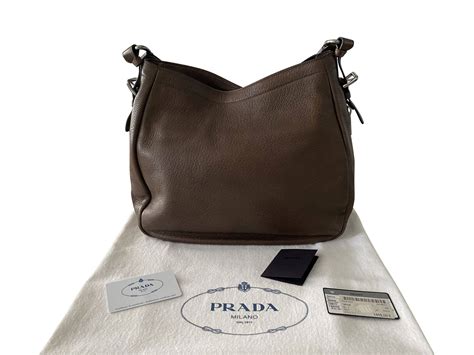 alte prada ledertasche braun